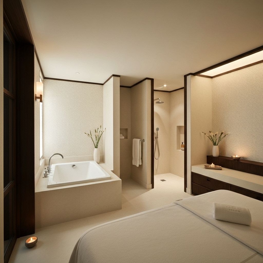Luxury spa treatment room